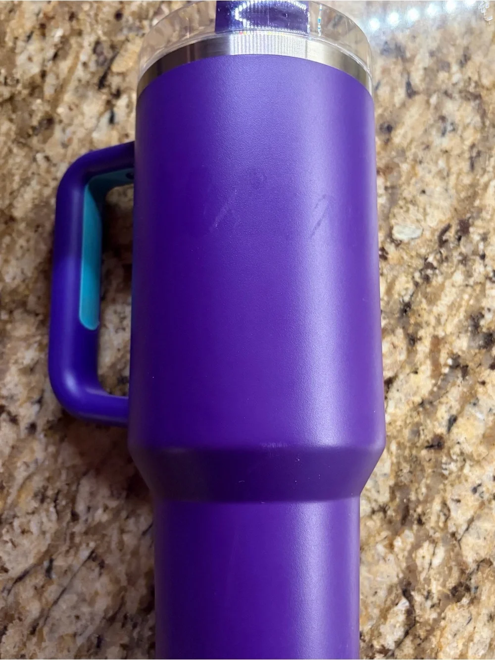 Stanley Deep Purple 40 oz Travel Mug with Handle and Clear Lid - Picture 5 of 6